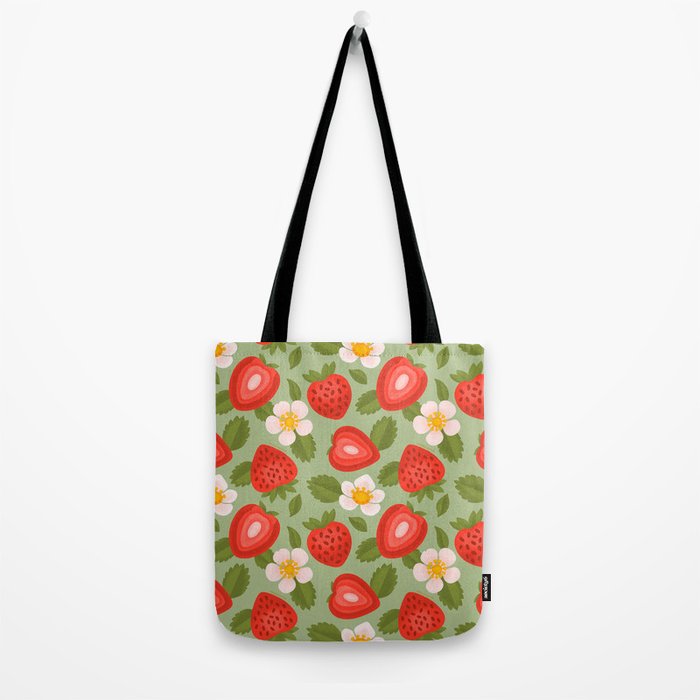 Strawberry Pattern - Amalfi Coast Cocktails Tote Bag Gallery Image 2