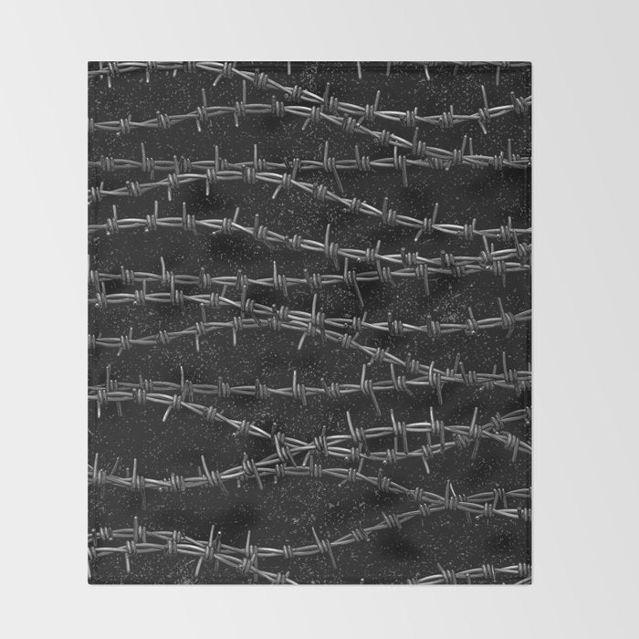 Bouquets of Barbed Wire Throw Blanket Gallery Image 2