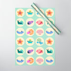 Hermit crab & starfish Wrapping Paper Gallery Image 1