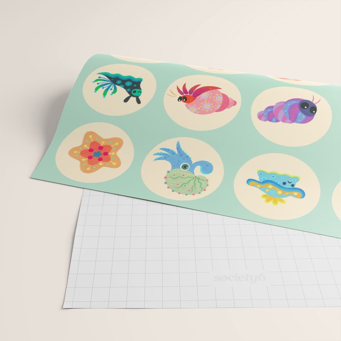 Hermit crab & starfish Wrapping Paper Gallery Image 2