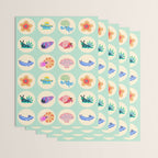 Hermit crab & starfish Wrapping Paper Gallery Image 3
