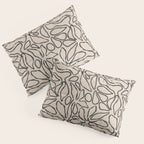 Abstract vintage flower art pattern Pillow Sham Gallery Image 3
