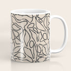 Abstract vintage flower art pattern Coffee Mug Gallery Image 1
