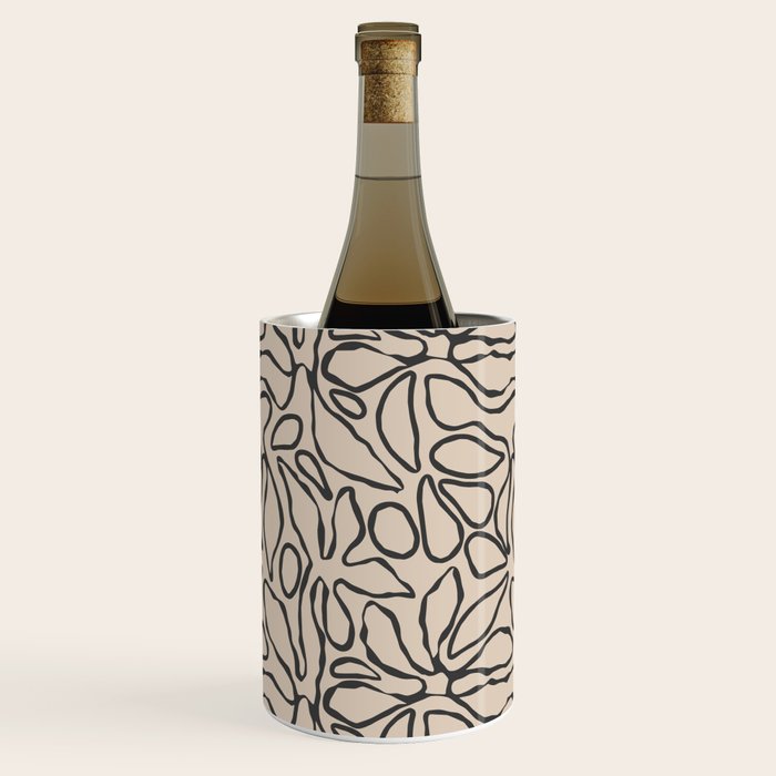 Abstract vintage flower art pattern Wine Chiller Gallery Image 1