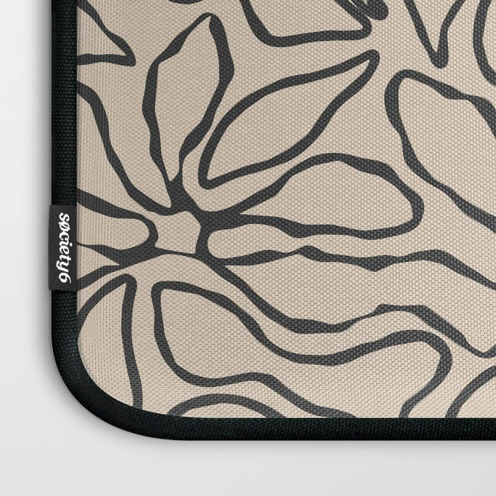 Abstract vintage flower art pattern Laptop Sleeve Gallery Image 3