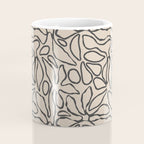 Abstract vintage flower art pattern Coffee Mug Gallery Image 4