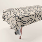 Abstract vintage flower art pattern Tablecloth Gallery Image 1