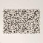 Abstract vintage flower art pattern Welcome Mat Gallery Image 1