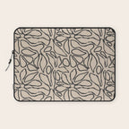 Abstract vintage flower art pattern Laptop Sleeve Gallery Image 1