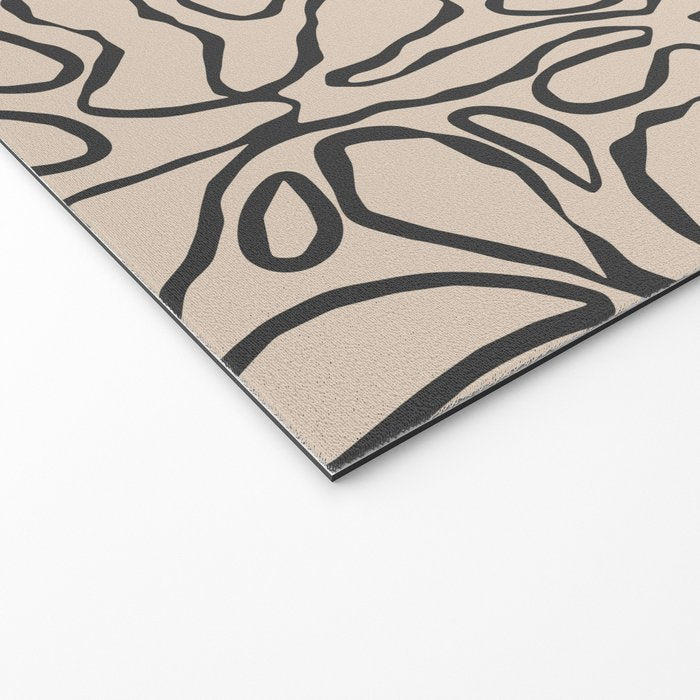 Abstract vintage flower art pattern Welcome Mat Gallery Image 2