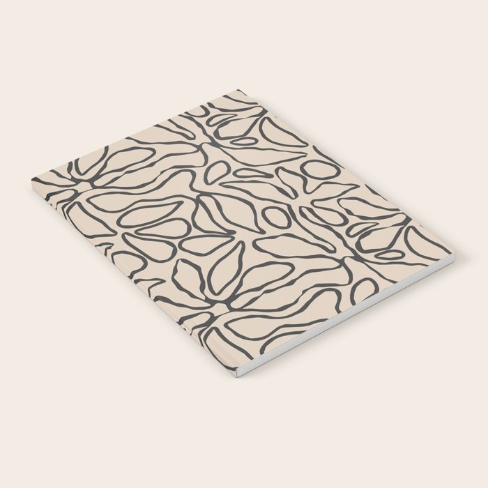 Abstract vintage flower art pattern Notebook Gallery Image 2