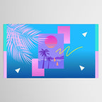 Memphis pattern 80 - 80s / 90s Retro / summer palm tree Tablecloth Gallery Image 2