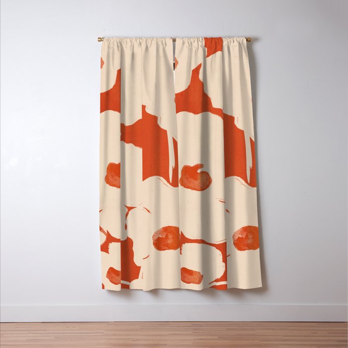 Abstract Flowers 4 Window Curtain Gallery Image 3