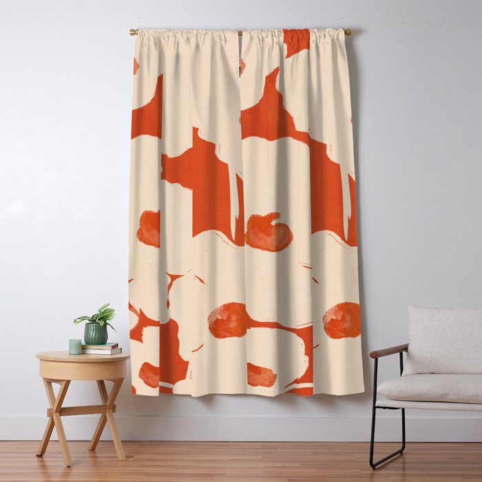 Abstract Flowers 4 Window Curtain Gallery Image 1