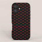 Y2K Cherries - Black Pattern Miniature iPhone Case Gallery Image 1