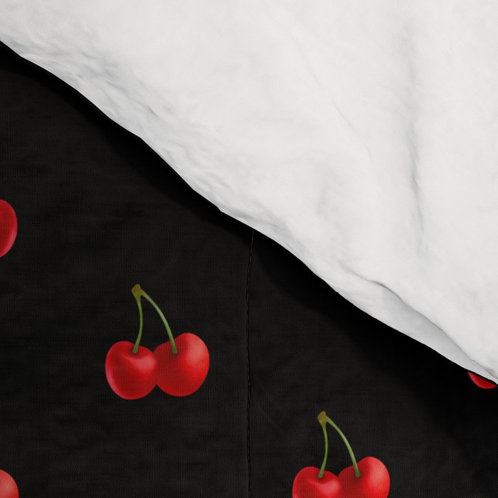 Y2K Cherries - Black Pattern Miniature Comforter Gallery Image 4