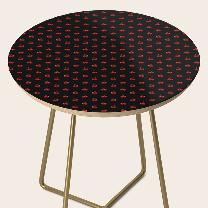 Y2K Cherries - Black Pattern Miniature Side Table Gallery Image 2