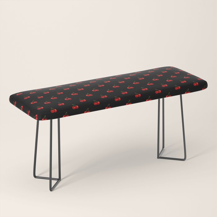 Y2K Cherries - Black Pattern Miniature Bench Gallery Image 1