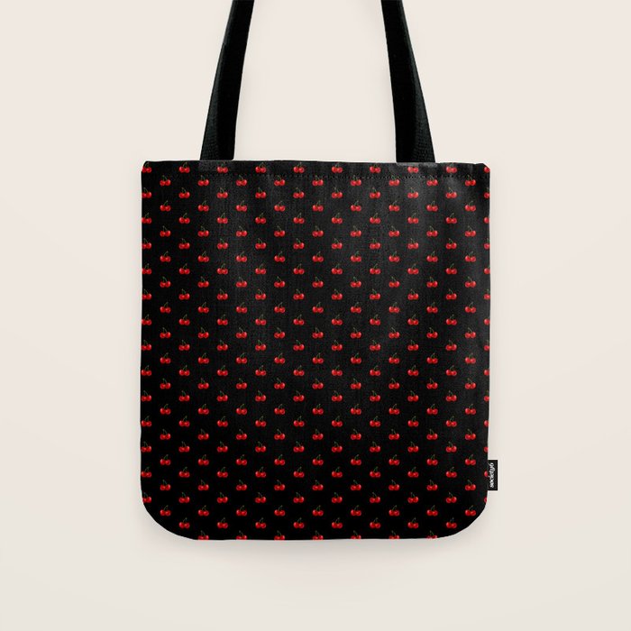 Y2K Cherries - Black Pattern Miniature Tote Bag Gallery Image 1