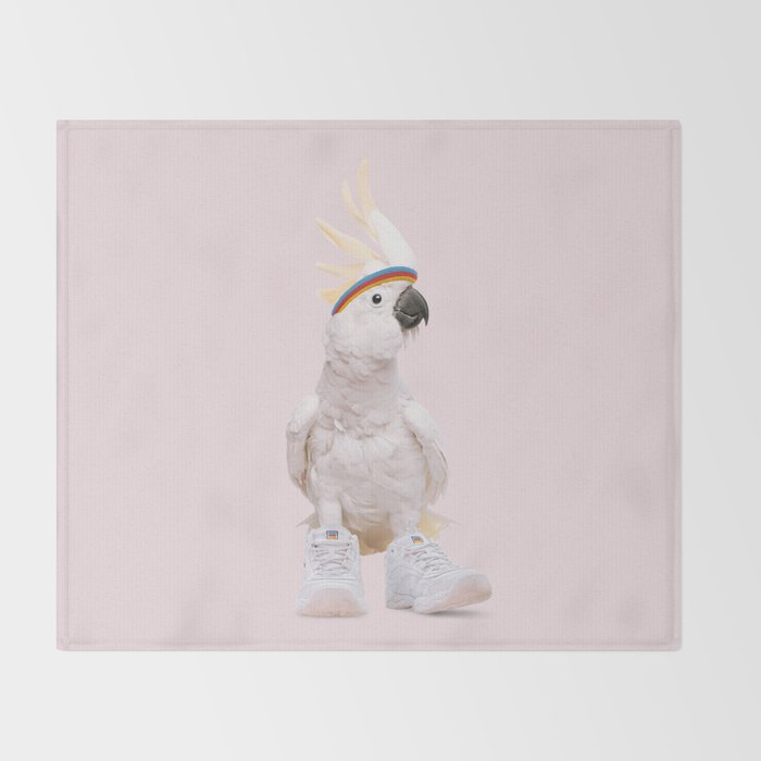 SNEAKER COCKATOO Throw Blanket Gallery Image 2
