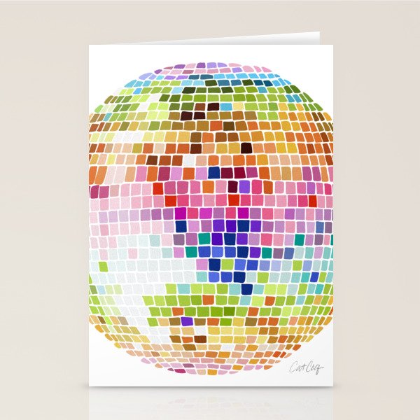 Disco Ball â Rainbow Stationery Card Gallery Image 2