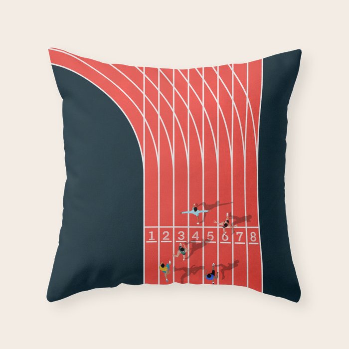 Sprinter  Throw Pillow Gallery Image 1