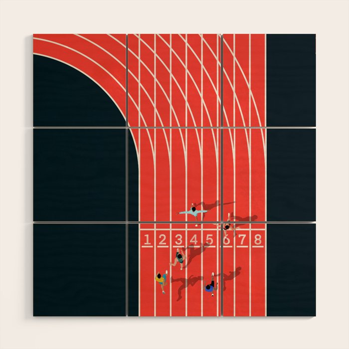 Sprinter  Wood Wall Art Gallery Image 1