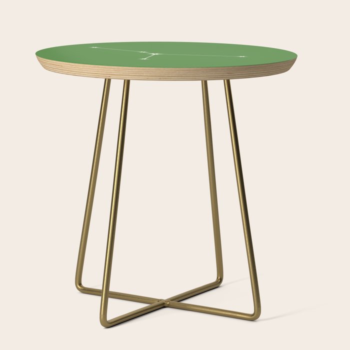 Cancer Zodiac Star Constellation Line Art Kelly Green Side Table Gallery Image 1