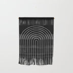Minimal Arch III Black and White Modern Geometric Lines Wall Hanging Gallery Image 1