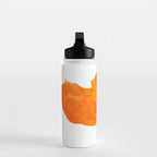 One And Only - Orange Poppy White Background #decor #society6 #buyart Water Bottle Gallery Image 3