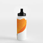 One And Only - Orange Poppy White Background #decor #society6 #buyart Water Bottle Gallery Image 2