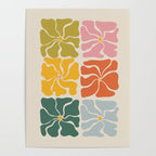 Vibrant Floral Quilt Pattern Poster Gallery Image 4