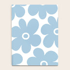 Retro Flowers Blue and White Notebook Gallery Image 4
