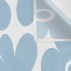 Retro Flowers Blue and White Wall Tapestry Gallery Image 3