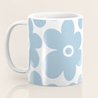 Retro Flowers Blue and White Coffee Mug Gallery Image 3