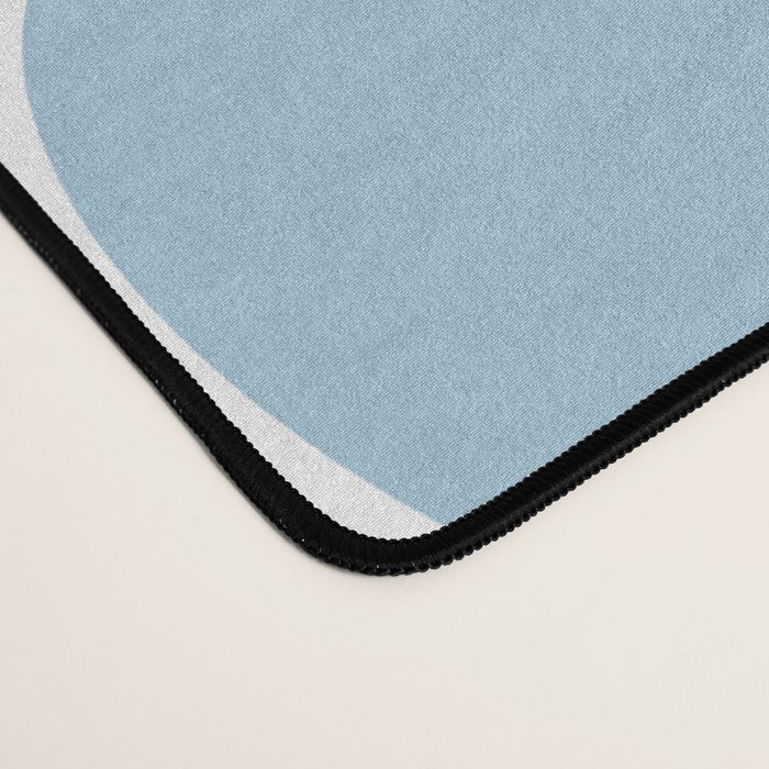 Retro Flowers Blue and White Desk Mat Gallery Image 4