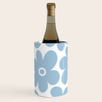 Retro Flowers Blue and White Wine Chiller Gallery Image 3