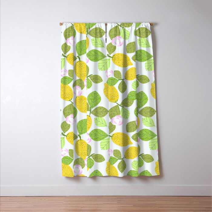 Lemons in Bloom Window Curtain Gallery Image 3