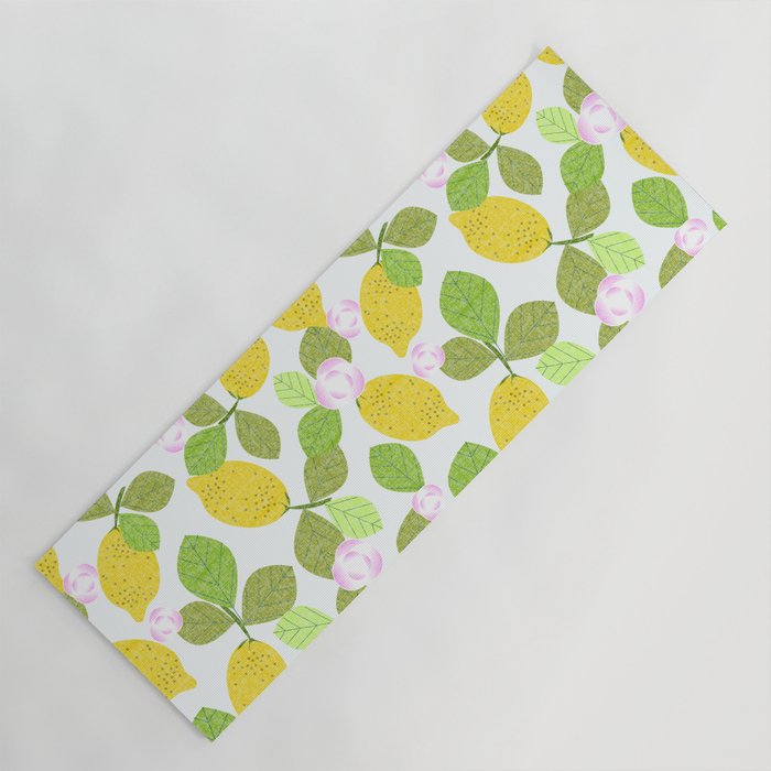 Lemons in Bloom Yoga Mat Gallery Image 1