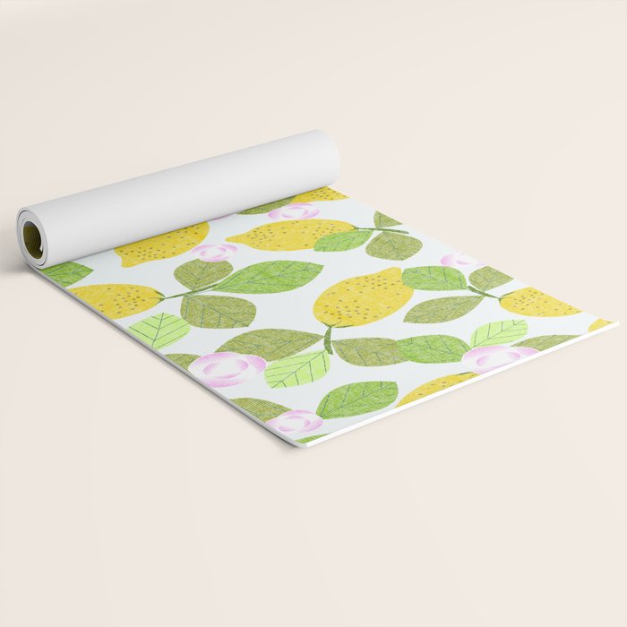 Lemons in Bloom Yoga Mat Gallery Image 2