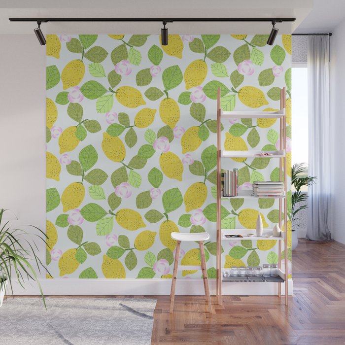 Lemons in Bloom Wall Mural Gallery Image 1