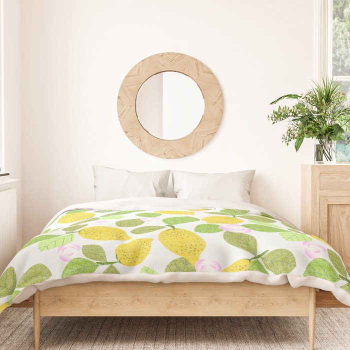 Lemons in Bloom Duvet Cover Gallery Image 3