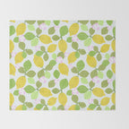 Lemons in Bloom Throw Blanket Gallery Image 2