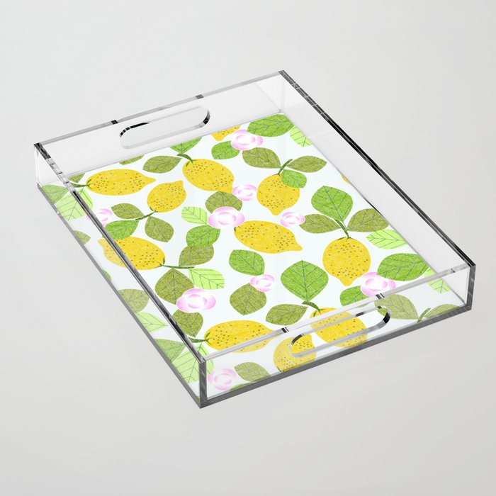 Lemons in Bloom Acrylic Tray Gallery Image 1