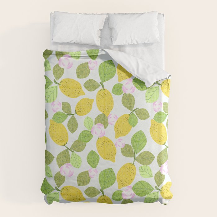 Lemons in Bloom Duvet Cover Gallery Image 6