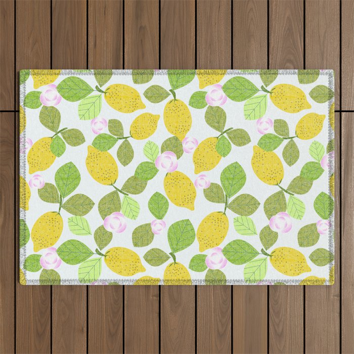 Lemons in Bloom Outdoor Rug Gallery Image 1