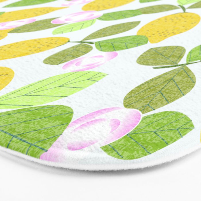 Lemons in Bloom Bath Mat Gallery Image 3