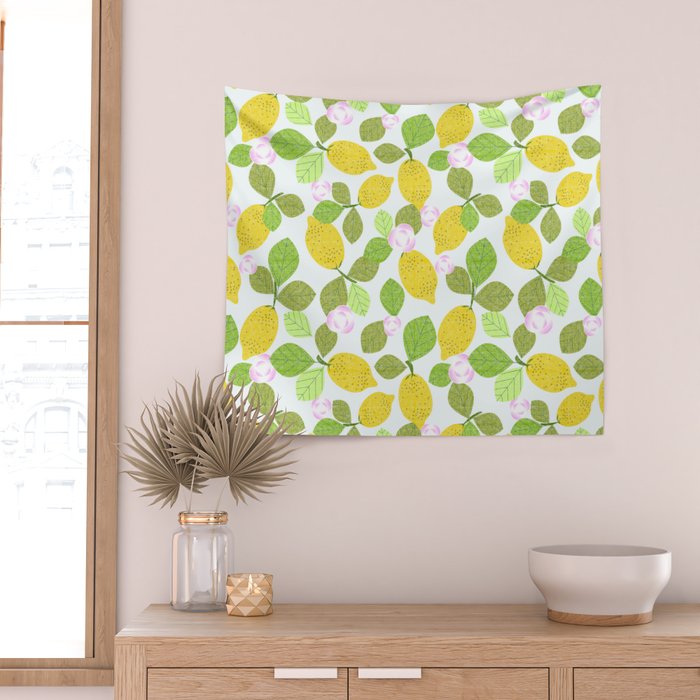 Lemons in Bloom Wall Tapestry Gallery Image 2
