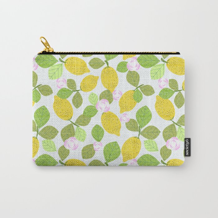 Lemons in Bloom Carry All Pouch Gallery Image 1