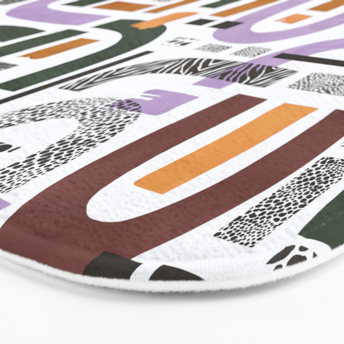 Shapes and animal print C Bath Mat Gallery Image 3